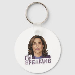 Kamala Harris I Am Speaking Hopeful Debate Quote Key Ring