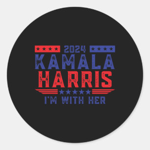 Kamala Harris I'm With Her Election 2024 Classic Round Sticker
