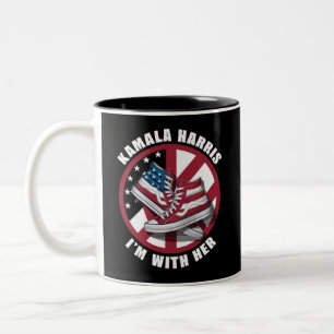 Kamala Harris I'm with Her Patriotic Converse Two-Tone Coffee Mug