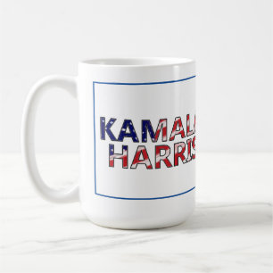 Kamala Harris In Flag Colours Coffee Mug