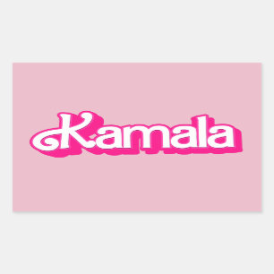 Kamala Harris in Pink Rectangular Sticker