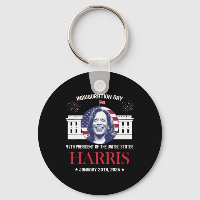 Kamala Harris Inauguration Day 2025 Madam 47th Pre Key Ring (Front)