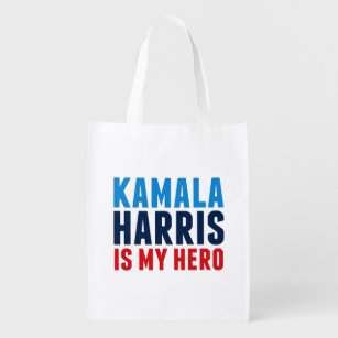 Kamala Harris is My Hero Reusable Grocery Bag
