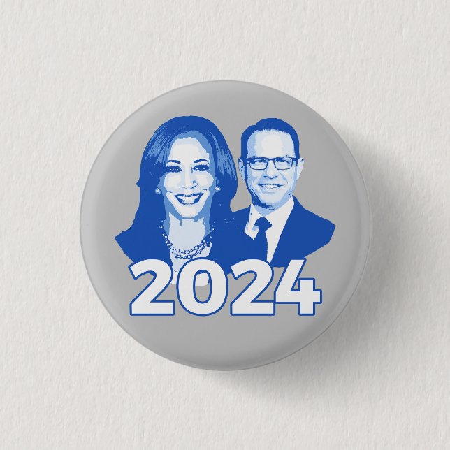 Kamala Harris Josh Shapiro 2024 3 Cm Round Badge (Front)