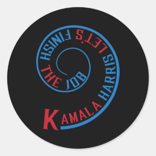 Kamala Harris Let's Finish The Job Election 2024 Classic Round Sticker