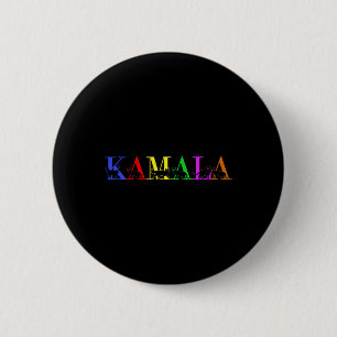 Kamala Harris Lgbt Cute Postive Cat Lettering Font 6 Cm Round Badge
