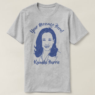 Kamala Harris Line Art Custom Text T-Shirt