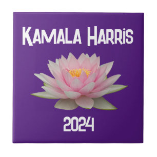 Kamala Harris Lotus 2024 Ceramic Tile