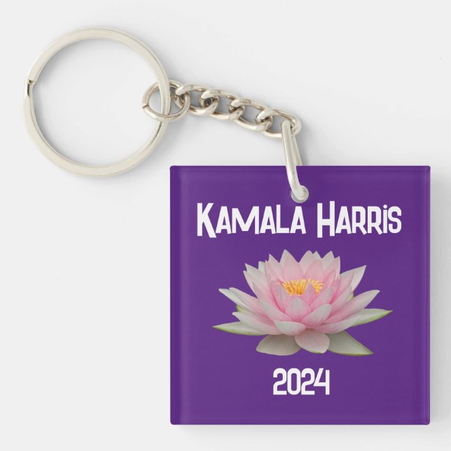 Kamala Harris Lotus 2024 Key Ring (Front)