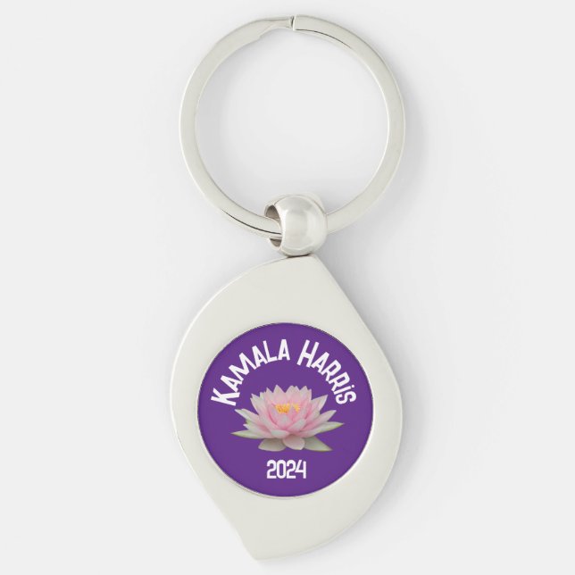 Kamala Harris Lotus 2024 Key Ring (Front)