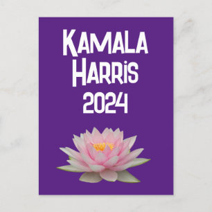 Kamala Harris Lotus 2024 Postcard