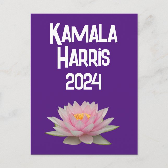 Kamala Harris Lotus 2024 Postcard (Front)