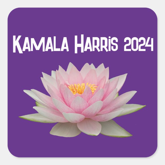 Kamala Harris Lotus 2024 Square Sticker (Front)