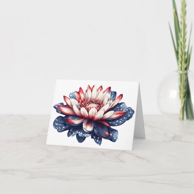 Kamala Harris Lotus Blank Note Card (Front)