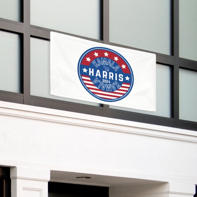 Kamala Harris Madam President 2024 Banner (Outside Building)