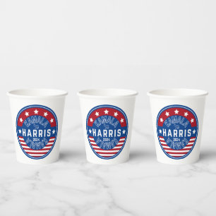 Kamala Harris Madam President 2024 Paper Cups