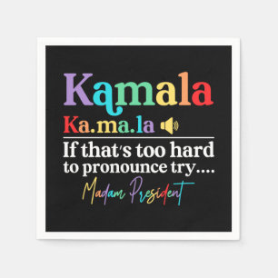 Kamala Harris Madam President Napkin