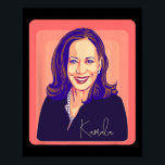 Kamala Harris Madam President Pop Art Portrait  Poster<br><div class="desc">Kamala Harris Madam President Pop Art Portrait</div>