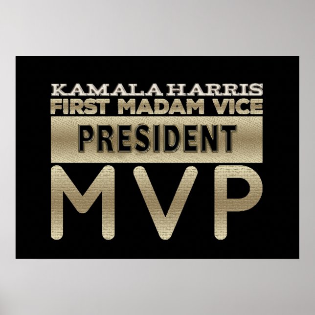  Kamala Harris Madam Vice President MVP Poster (Front)