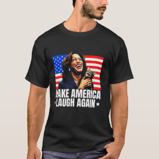 Kamala Harris Make America Laugh Again Cat Lady Vo T-Shirt