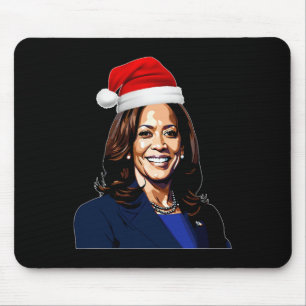 Kamala Harris Merry Christmas Happy Holidays In A  Mouse Pad