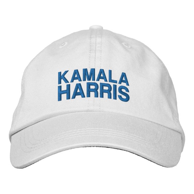 Kamala Harris modern blue typography custom Embroidered Hat (Front)