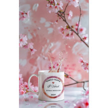 Kamala Harris Mug. White and Light Pink Colours.