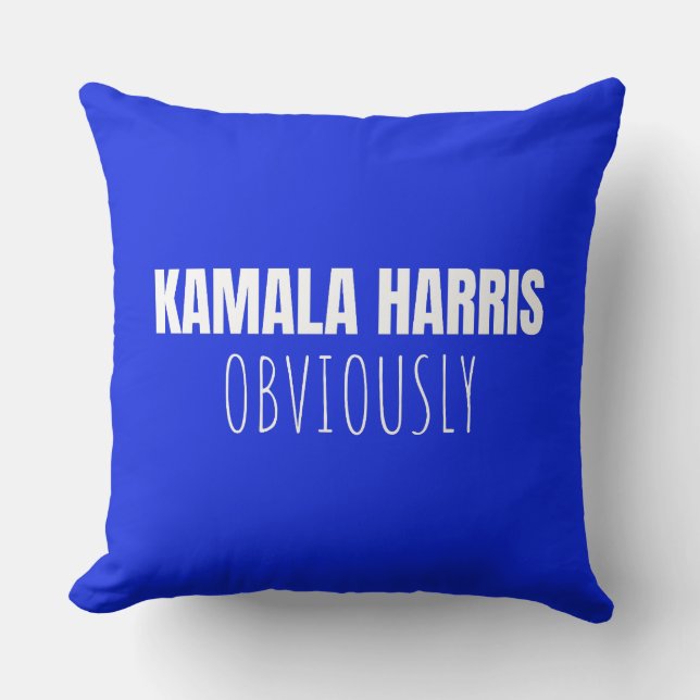 KAMALA HARRIS OBVIOUSLY CUSHION (Front)