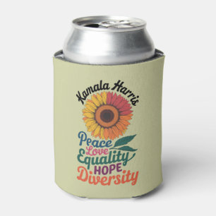 Kamala Harris Peace Love Equality Hope Diversity Can Cooler
