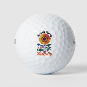 Kamala Harris Peace Love Equality Hope Diversity Golf Balls