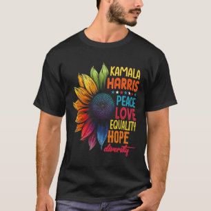 Kamala Harris Peace Love Equality Hope Diversity  T-Shirt