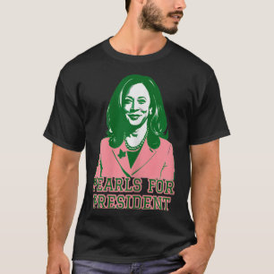 Kamala Harris Pink & Green Presidential Run Fo T-Shirt