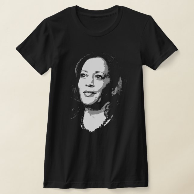 Kamala Harris Portrait Print T-Shirt (Laydown)
