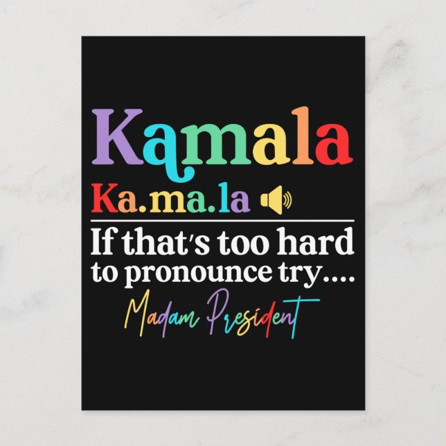 Kamala Harris Postcard (Front)