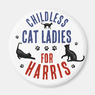 Kamala Harris President 2024 Childless Cat Ladies Magnet