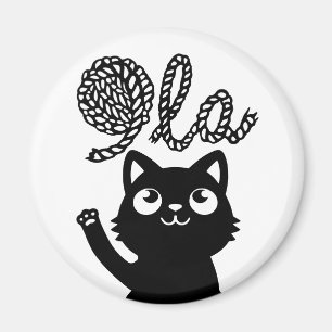 Kamala Harris President 2024 Comma La Cat and Yarn Magnet