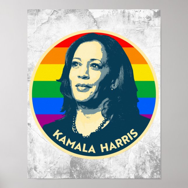 KAMALA HARRIS PRIDE BADGE POSTER (Front)