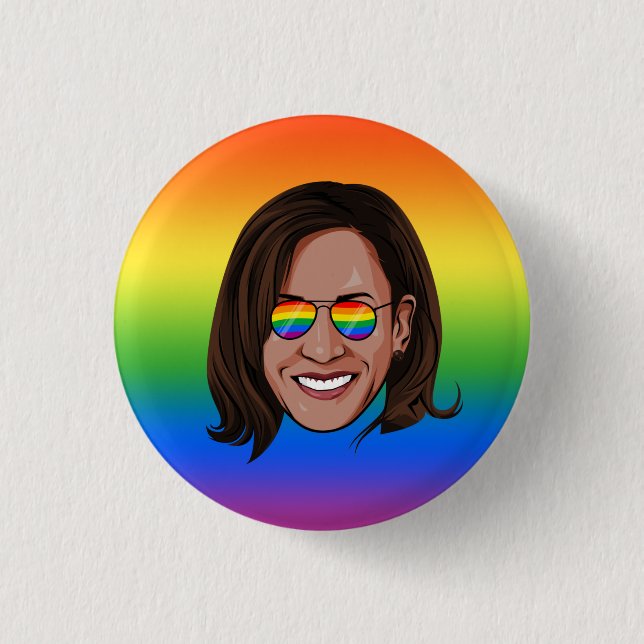 Kamala Harris Pride Holiday 3 Cm Round Badge (Front)