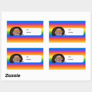 Kamala Harris Pride Holiday Rectangular Sticker