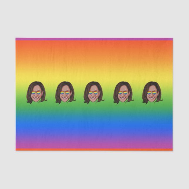 Kamala Harris Pride Holiday Tissue Paper (Front)