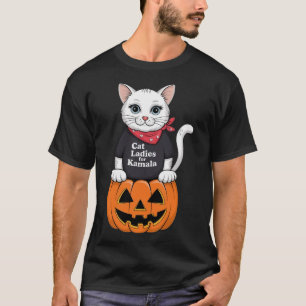 Kamala Harris Pumpkin Halloween Cat Ladies For Kam T-Shirt
