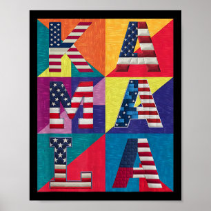 Kamala Harris Quilted Show Your Support For Harris Poster