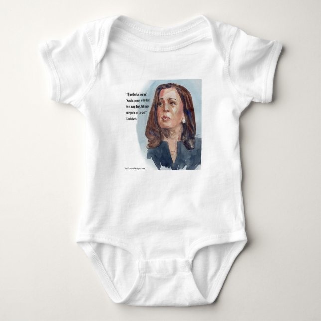 Kamala Harris & Quote Baby Bodysuit (Front)
