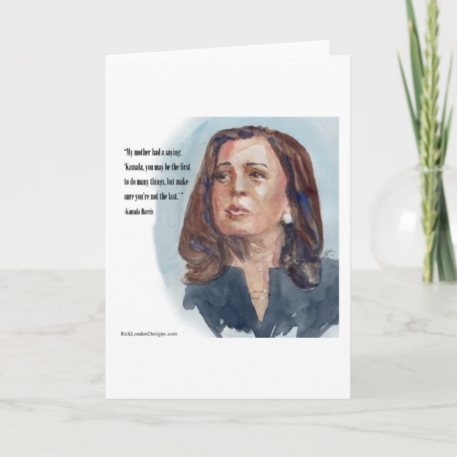 Kamala Harris & Quote Card (Front)