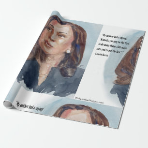 Kamala Harris & Quote Wrapping Paper