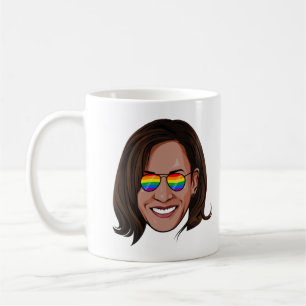 Kamala Harris Rainbow Sunglasses Coffee Mug