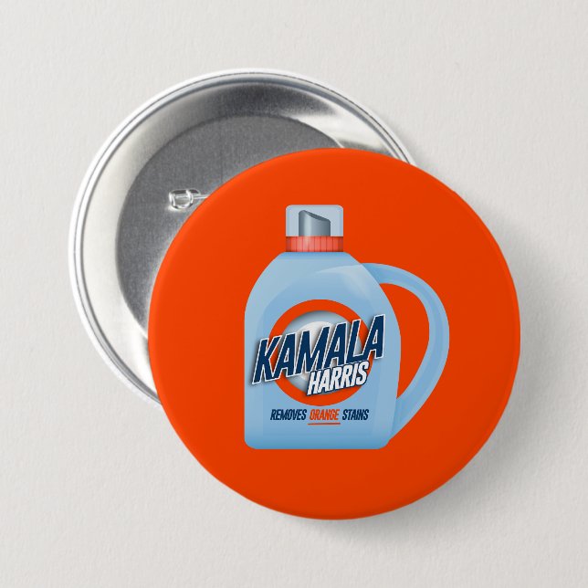 Kamala Harris Removes Orange Stains 7.5 Cm Round Badge (Front & Back)