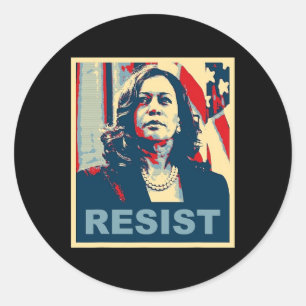 Kamala Harris Resist Classic Round Sticker