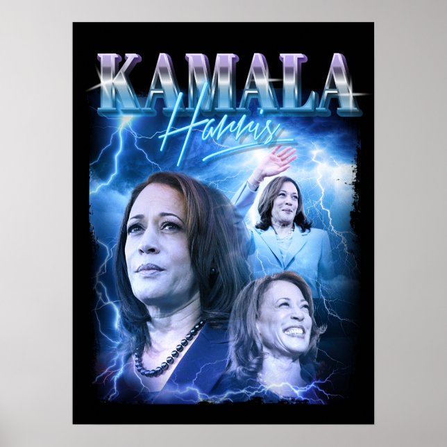 Kamala Harris Retro 90s Style Poster (Front)