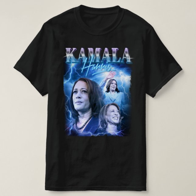 Kamala Harris Retro 90s Style T-Shirt (Design Front)
